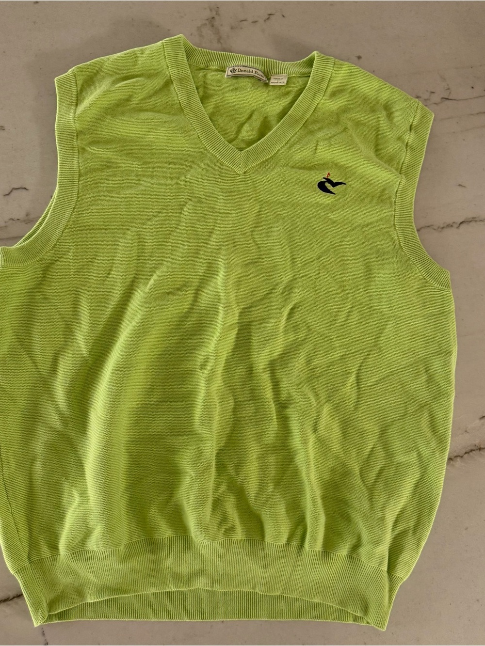 Donald Ross Vest Shirt Mens L Green Golf Pocono